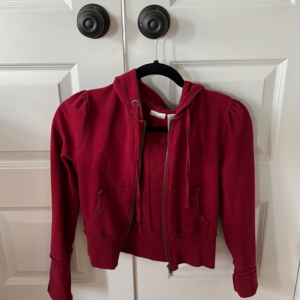 Red crop jacket